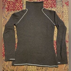 Margaret O’Leary marled cashmere funnel neck sweater